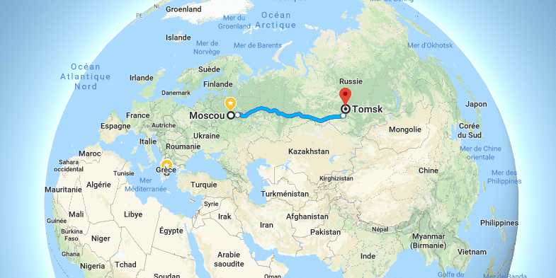 En Train De Moscou A Tomsk Carte Avec Mes Enfants