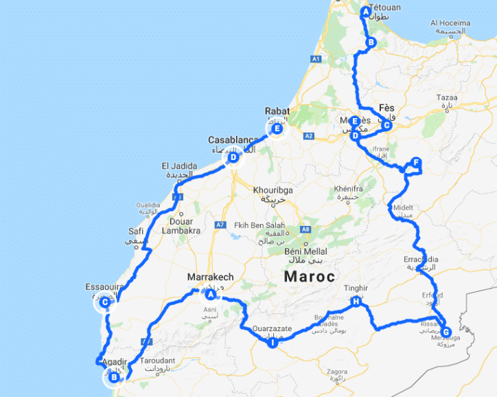 road trip maroc 15 jours