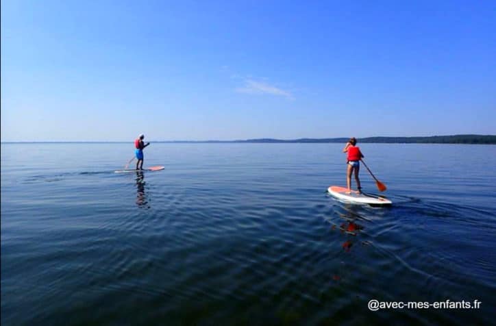 lac cazaux activite paddle avec enfant